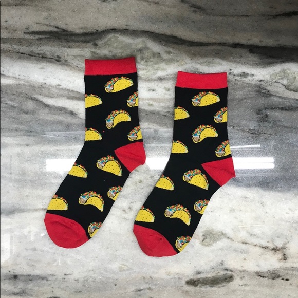 Hot Topic Other - Black and Red Taco Socks
